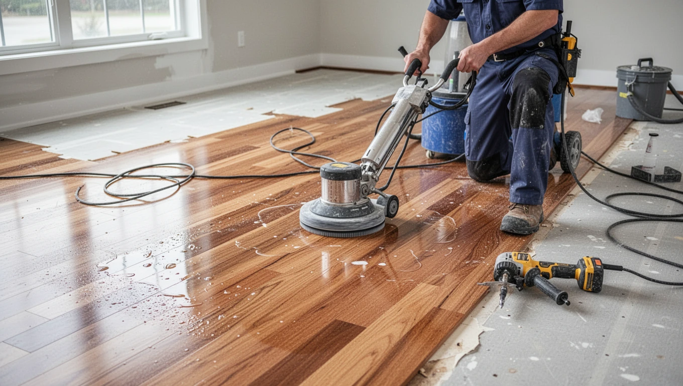 Hardwood Floor Drying