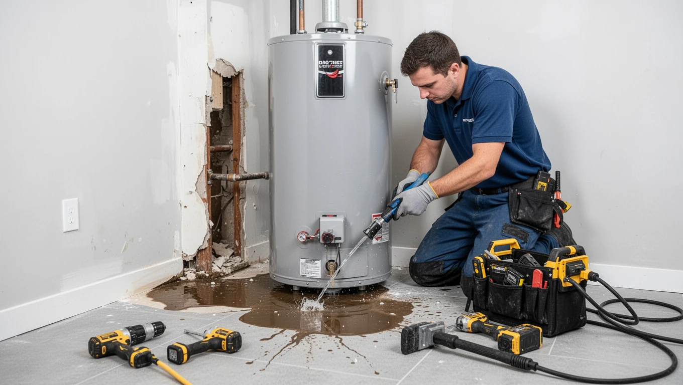 Water Heater Leak Cleanup